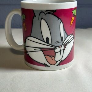 Vintage Bugs Bunny Looney Tunes Coffee Mug 1998 Warner Bros Cartoon Gibson Cup